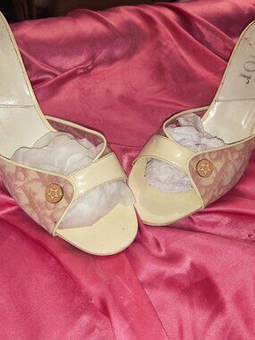 Vintage Dior Pink & Cream Heels